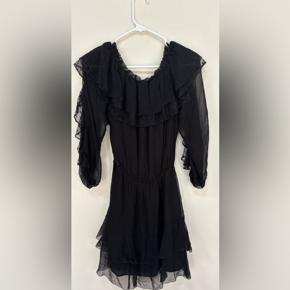 Parker Silk Ruffle Dress
